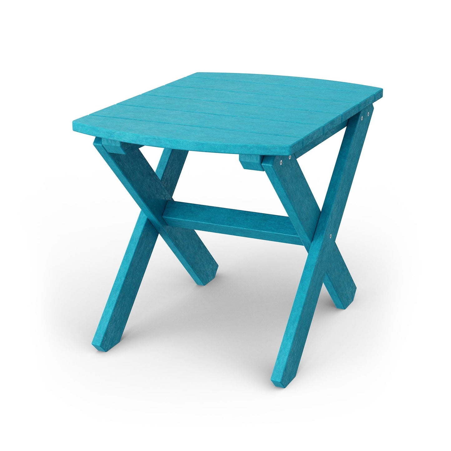 Wildridge Classic Rectangular Side Table, Aruba Blue - Outdoor Weather Resistant Recycled Plastic Furniture for Patio