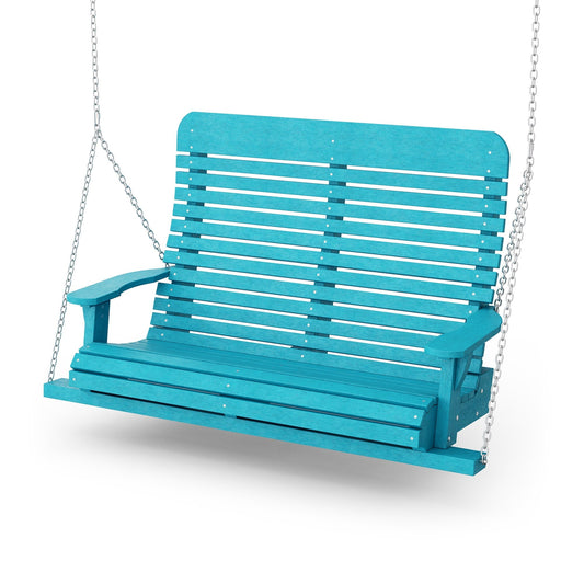 Wildridge Signature Porch Swing, Aruba Blue - Outdoor Weather Resistant Recycled Plastic Furniture for Patio