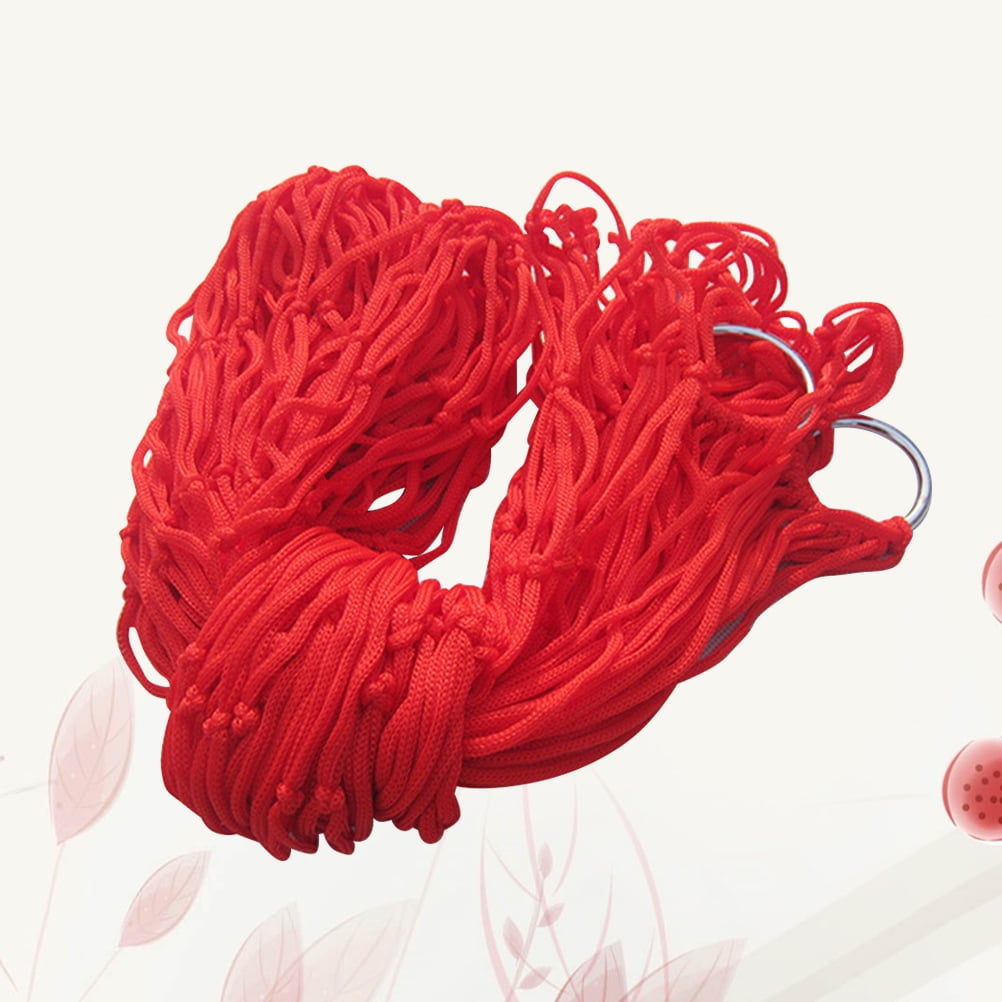 Worgeous 1Pack Hammock for Sleeping Outdoors in Red Breathable Mesh
