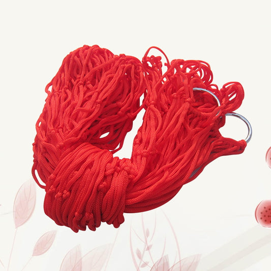Worgeous 1Pack Hammock for Sleeping Outdoors in Red Breathable Mesh