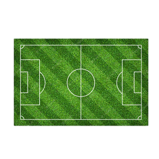 ZSBCMY Indoor Outdoor Soft Rug, Football Field Grass Design, Non-Slip Carpet for Living Room, Bedroom, Coffee Table Mats, Perfect Gift for Sports Enthusiasts