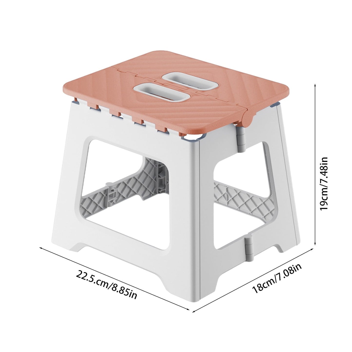 Kraoden Portable Folding Stool, Lightweight Plastic Chair for Outdoor Camping, Home Use, Easy Assembly & Storage, Sturdy, Comfortable Seating with Anti-Slip Base