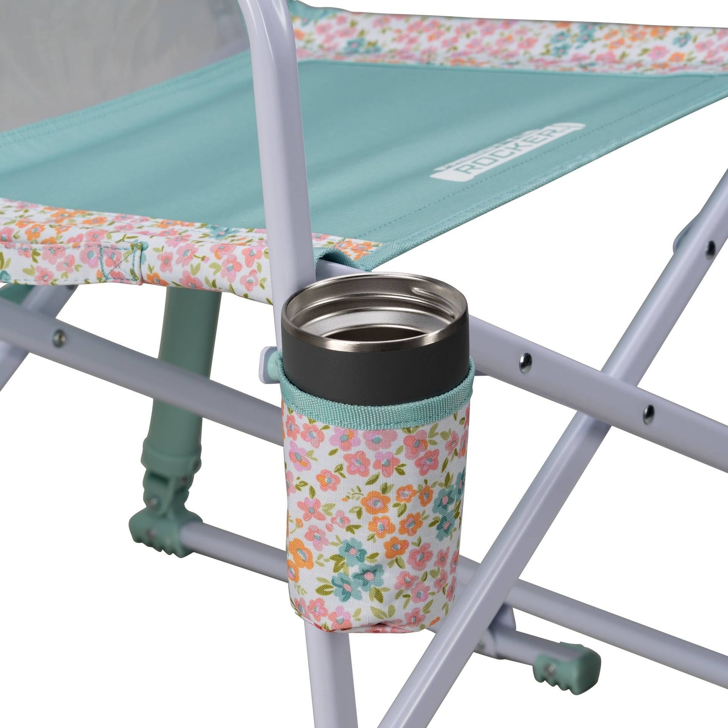 GCI Outdoor Freestyle Rocker Foldable Rocking Camp Chair, Teal Sundress