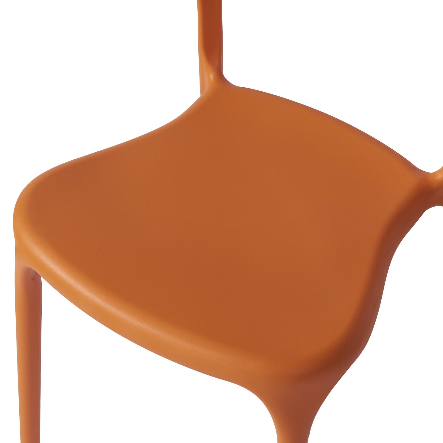 XDECO Dining Chairs 4 Pack,Stackable Modern Chair for Indoor/Outdoor,Orange
