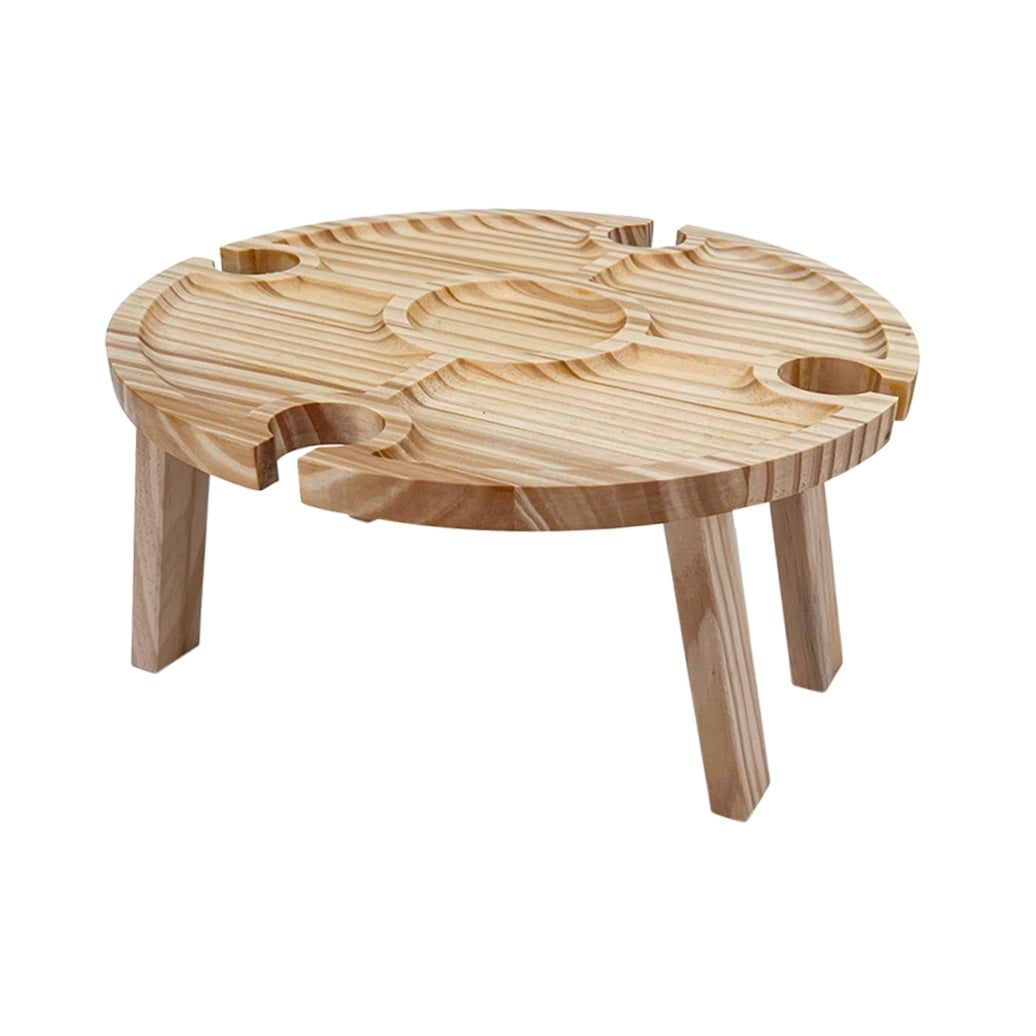 Tineasur Portable Picnic Table Picnic Table Wood 1Pcs for Travel