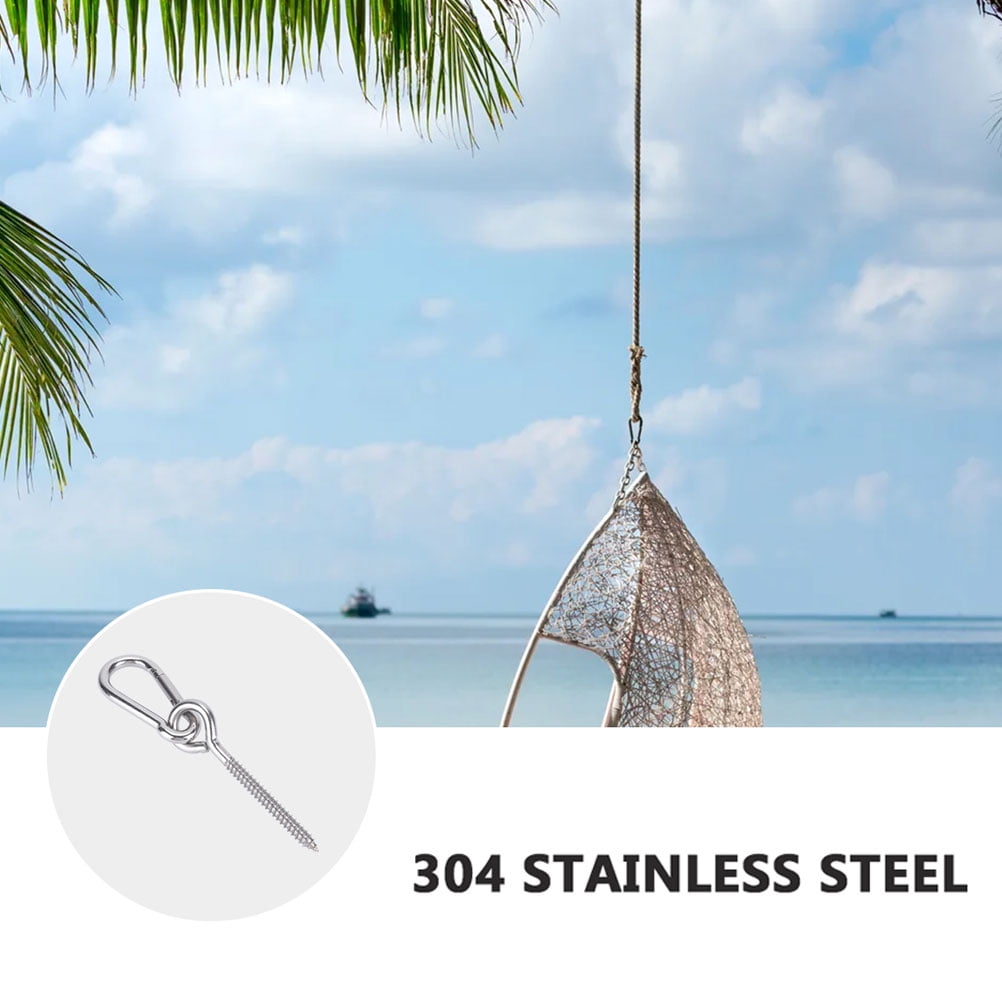 Clispeed 4Pcs Hangers Stainless Steel Fixing Accessories for Hammock