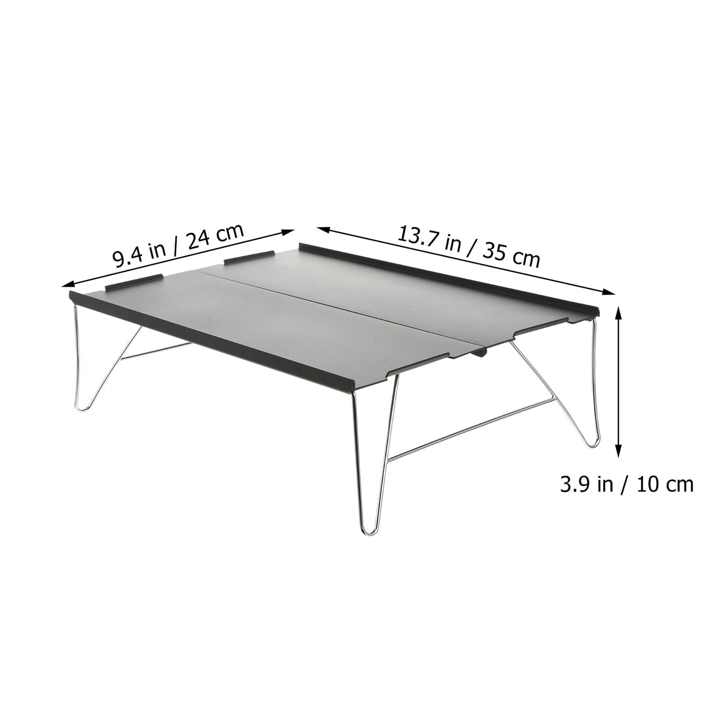 SWETRACE 1 Set Grey Rectangular Portable Table for Camping and Picnic Foldable Small Outdoor Table
