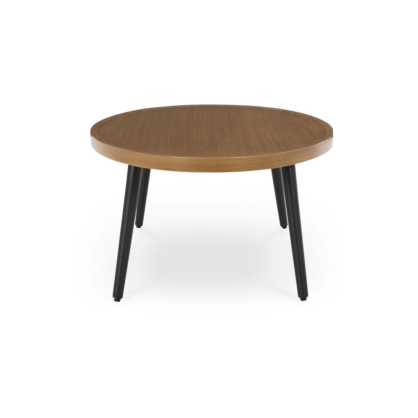 Signature Design by Ashley Horizon Hall Outdoor Coffee Table, Weather-Resistant Aluminum, Two-Tone Brown