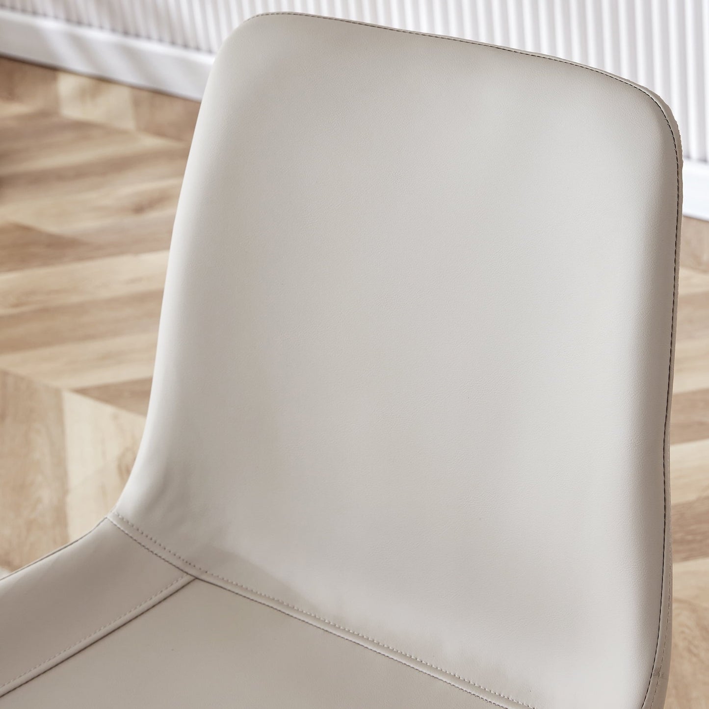 NYEESS Dining Chairs Set of 6, Faux Leather Upholstered Chairs with Black Metal Legs for Kitchen, Living Room, and Patio