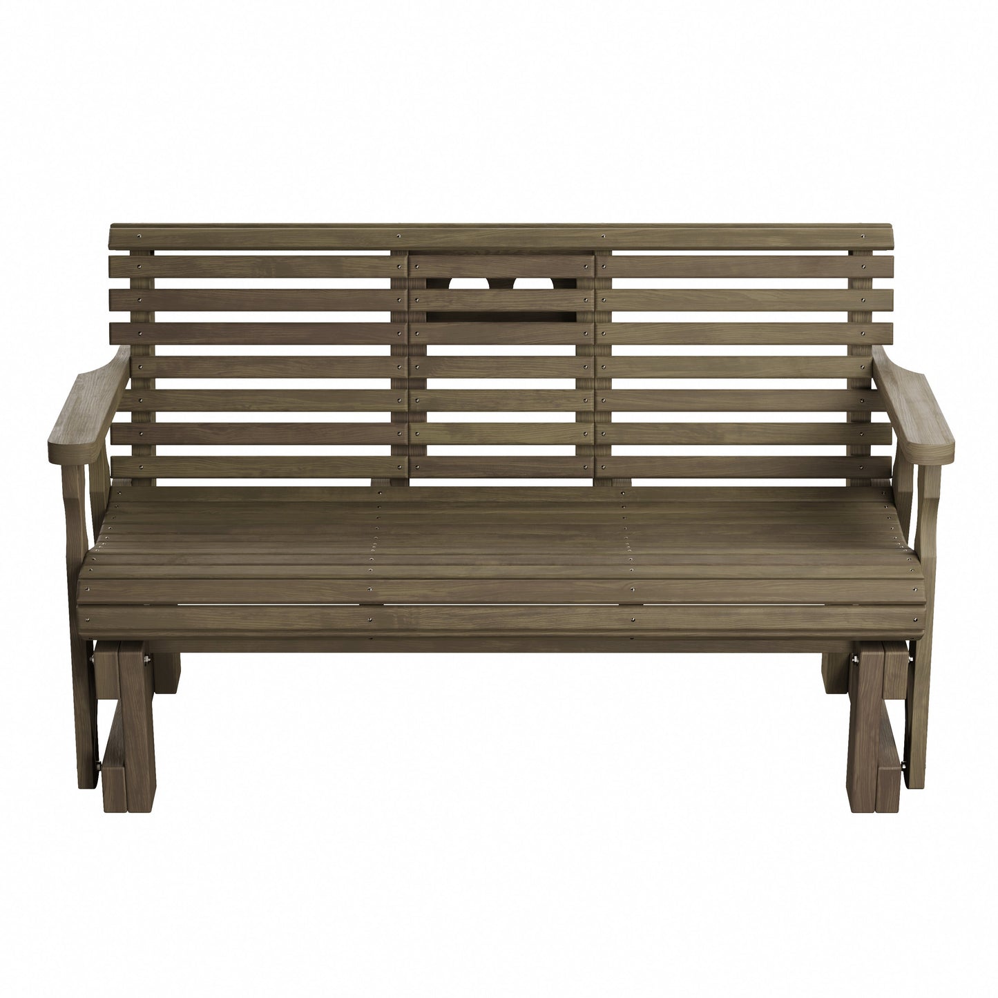 Amish Casual Heavy Duty Rollback Console Glider, 5-Foot, Unfinished