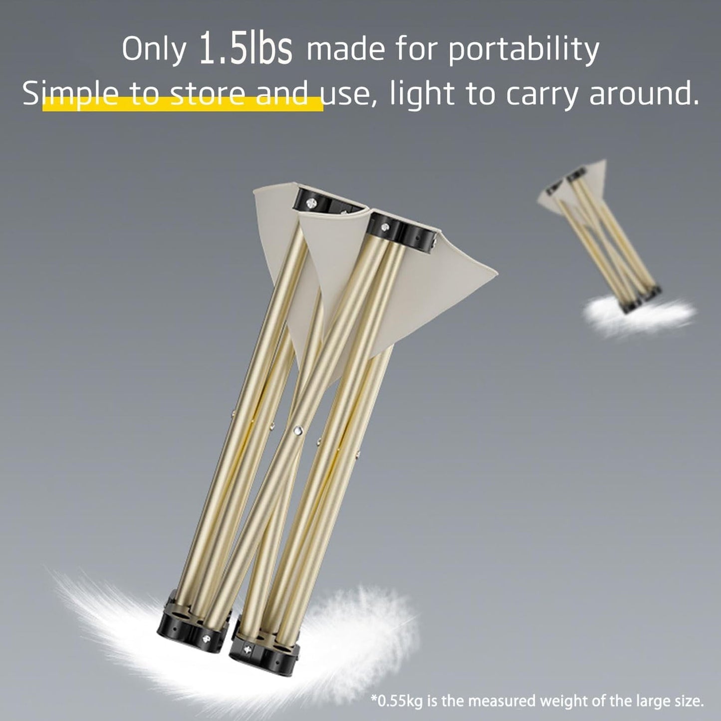 Rwvbm Portable Folding Camping Stool - 1 Second Setup 360lb Capacity Lightweight Aluminum Frame 13x13x13in Seat Includes Carry Bag for Outdoor,Fishing,Hiking,BBQs