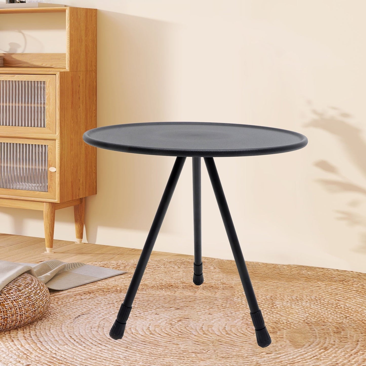 Tineasur 1Pack Compact Folding Table Black Portable and Compact Design for Camping Hiking and Picnic