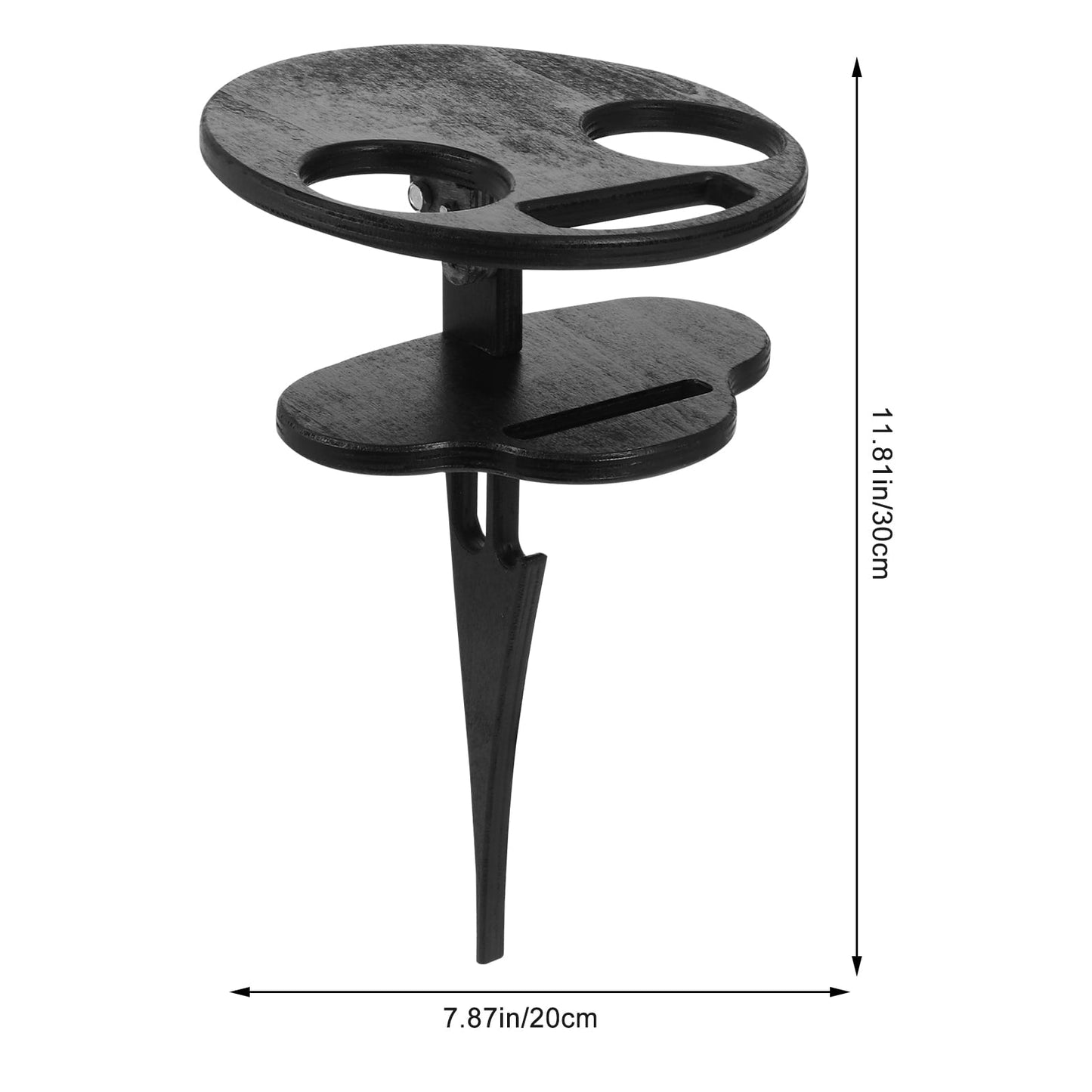 SWETRACE Outdoor Table Black Wooden Plastic 1Pc 11.8x7.9x7.9in