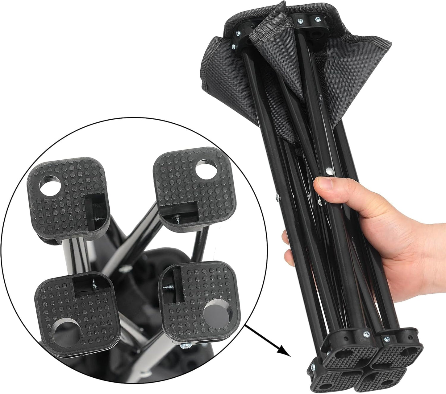 Portable Folding Camping Stool Outdoor Camping Lightweight Samll Chair for Fishing Hiking Gardening and Beach with Carry Bag,9.8in