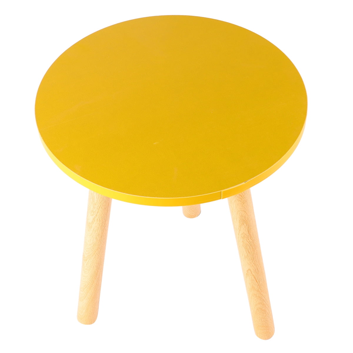 TAILTOSS 1Pack Nordic Style Round Table Practical Wood Table for Living Room and School Yellow