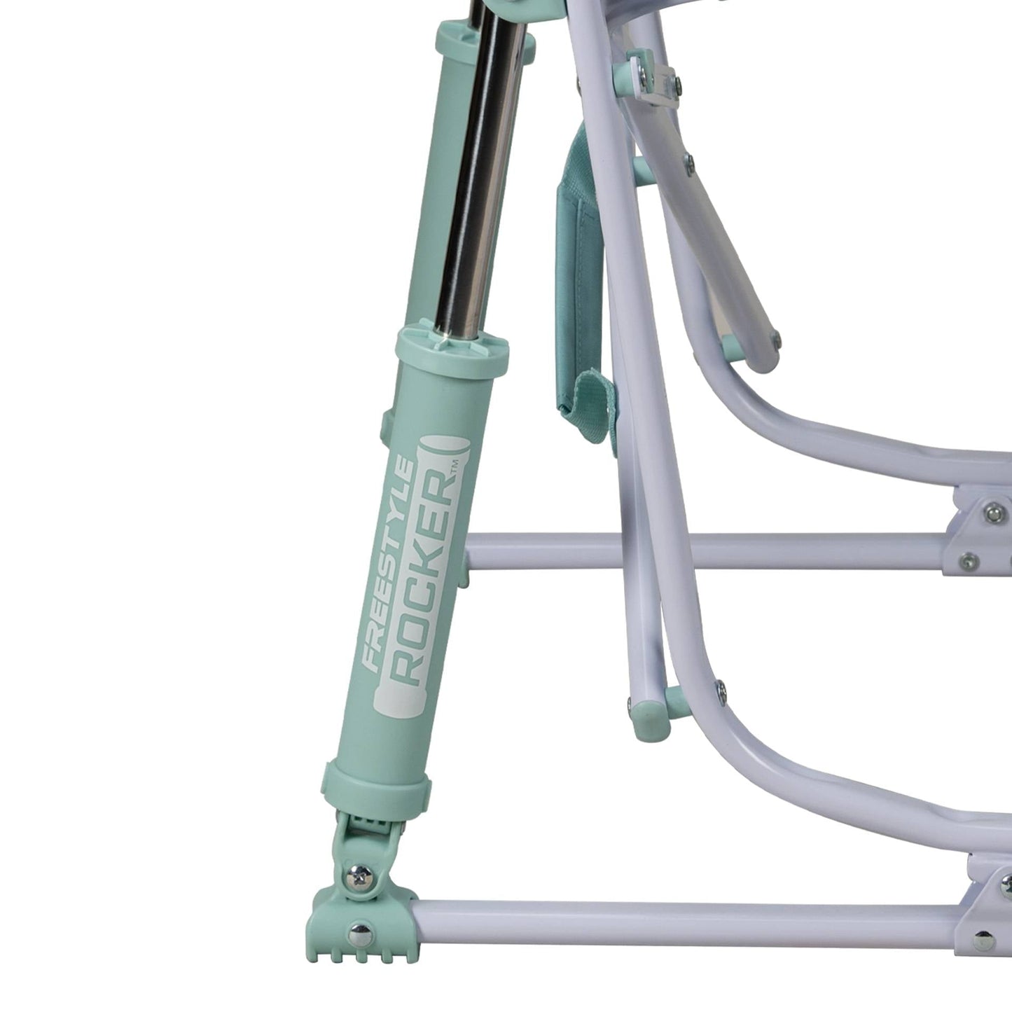 GCI Outdoor Freestyle Rocker Foldable Rocking Camp Chair, Teal Sundress