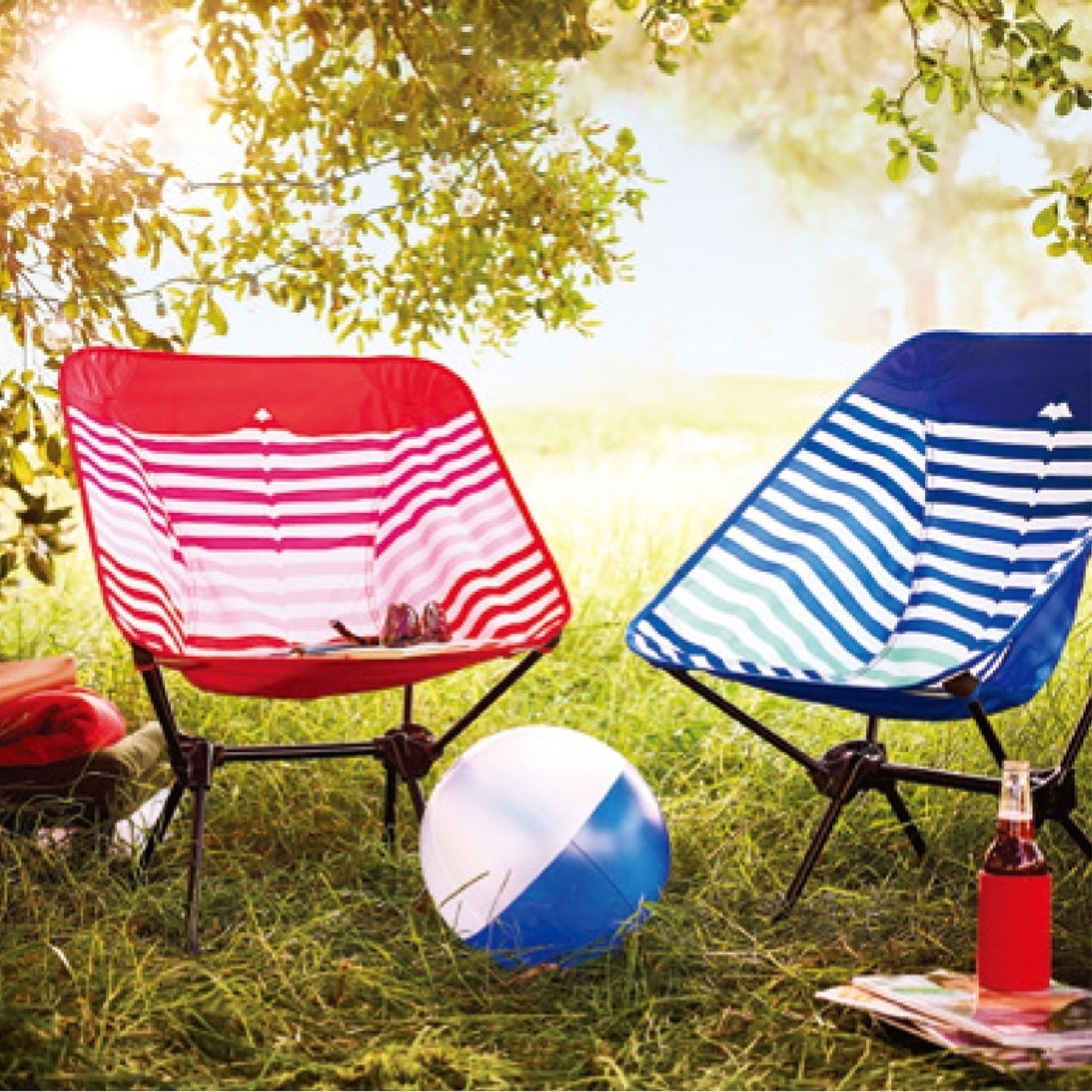 Sophia & William ultralight Compact Camping Chair Portable Folding Chair with Carry Bag, Red