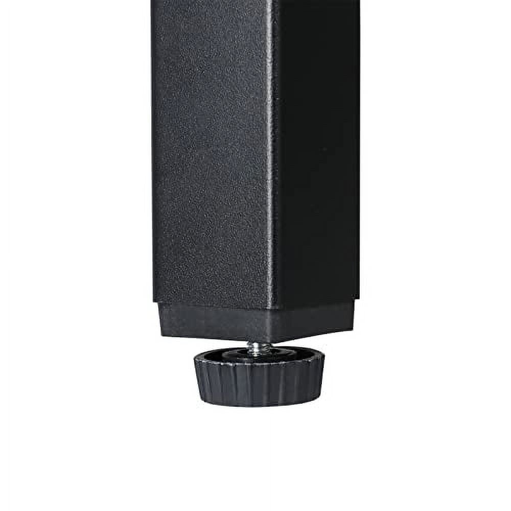 amopacorp Indoor Outdoor Small Metal Square Side End Table, Patio Coffee Bistro Table, Fashionable and Simple Wrought Iron Side Table, Black