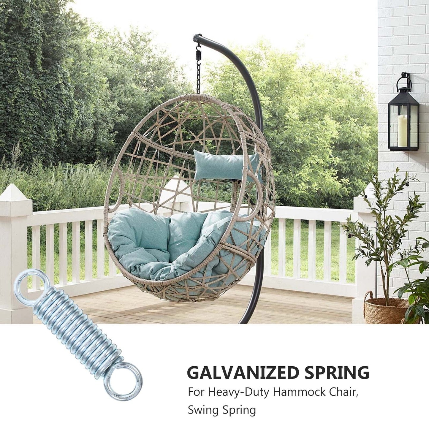 LULULION Hanging Swing Chair Spring With Enhanced Comfort Galvanized Coating 1Pack