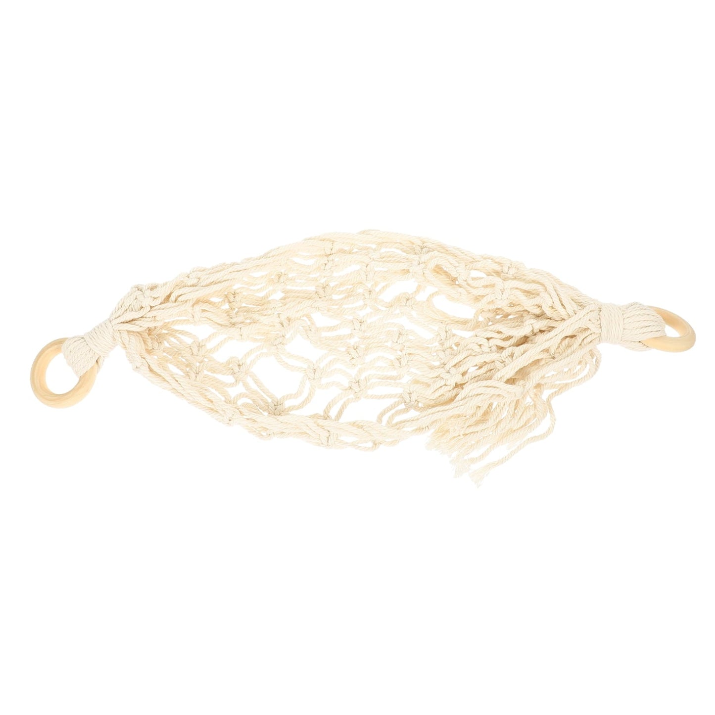 WEAVILUX Hammock Storage Net Bag Fruit Vegetable Net Bag Beige 1 Set 20.5x6.3x6.3in Cotton Rope