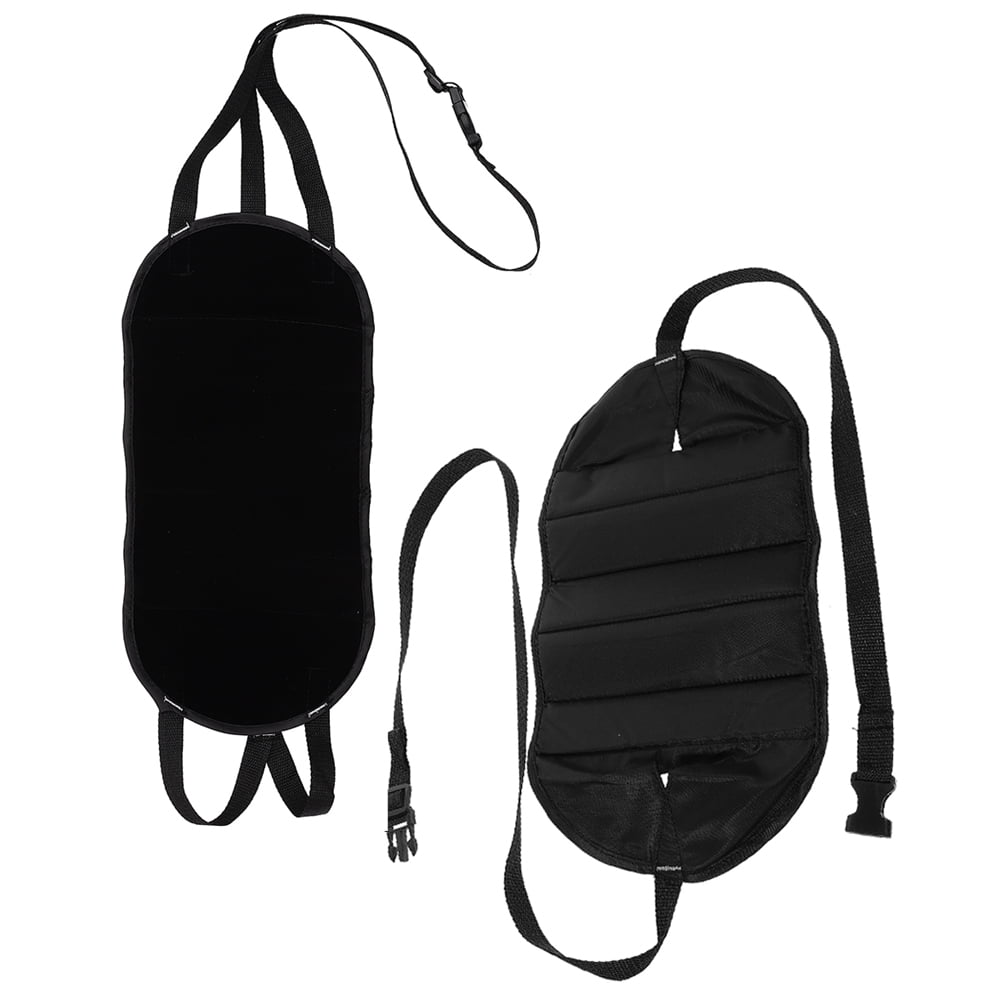 Milisten 2Pcs Black Foot Hammock with Oxford Cloth and Fleece Fabric for Home Use