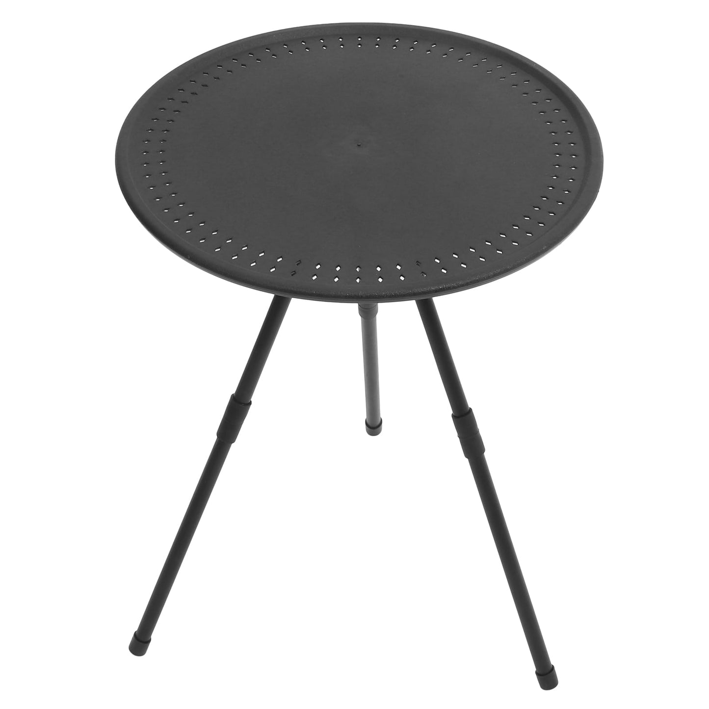 Beaupretty Compact Table Round Patio Table ABS Portability For Picnics With Adjustable Height 1Pcs