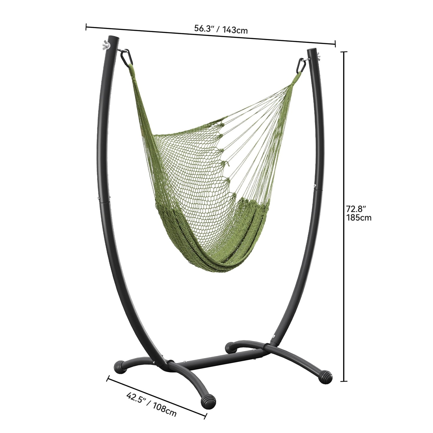 Uforic Hammock Patio Swing with Stand, Weatherproof and Comfortable Pillows, Crafted from Steel, Green