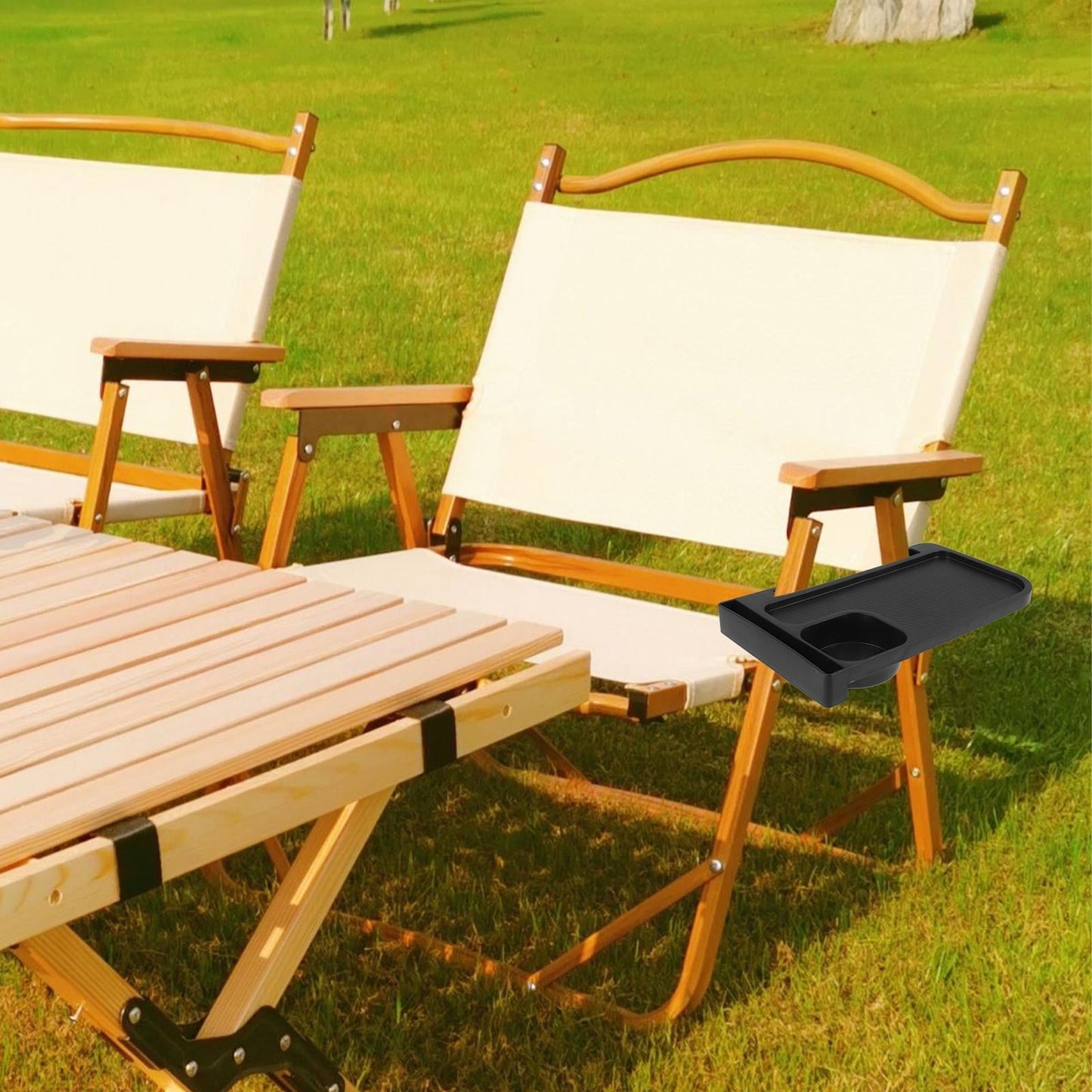 Worgeous 1Set Abs Plastic Cup Holders for Chairs with Multipurpose Design for Camping and Beach Activities