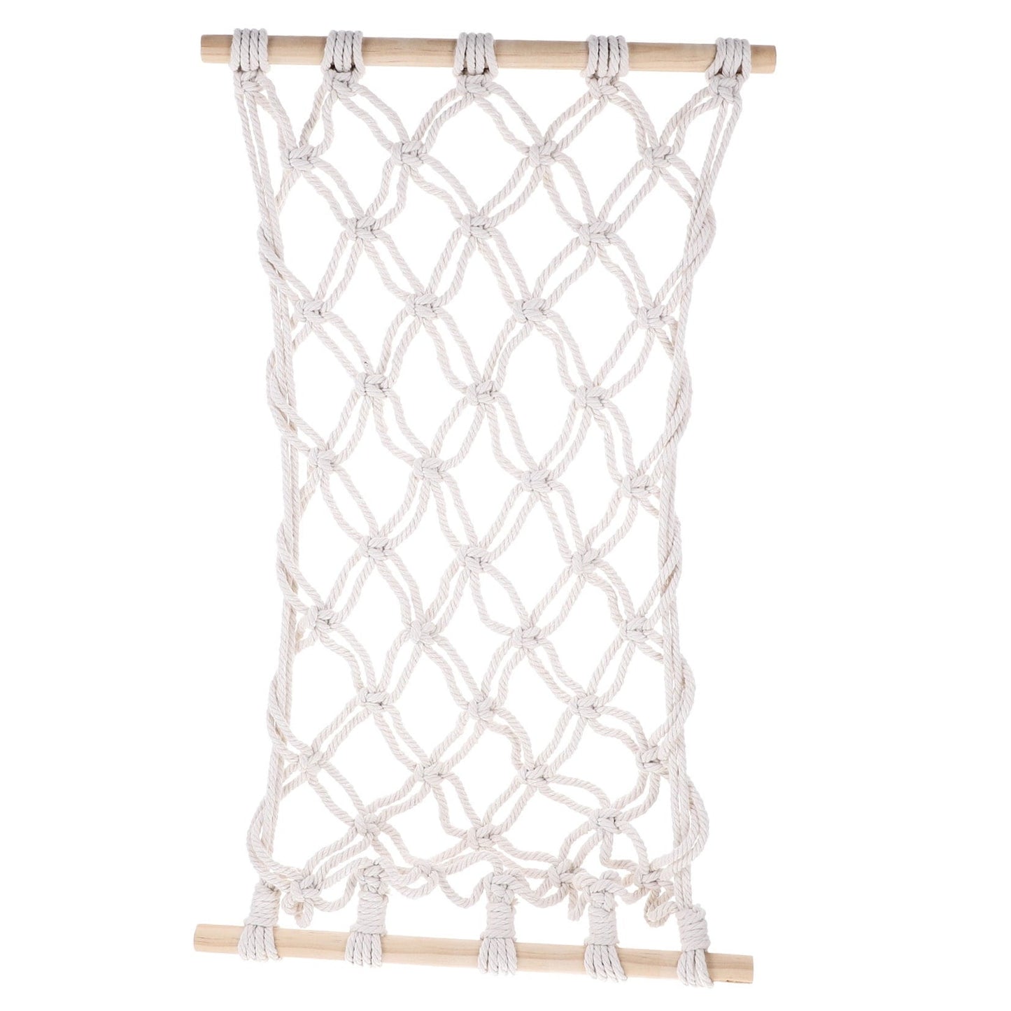 Minkissy 1Set Fruit Hammock with Cotton Rope and Wood Material for Organizing Fruits and Vegetables in Kitchen