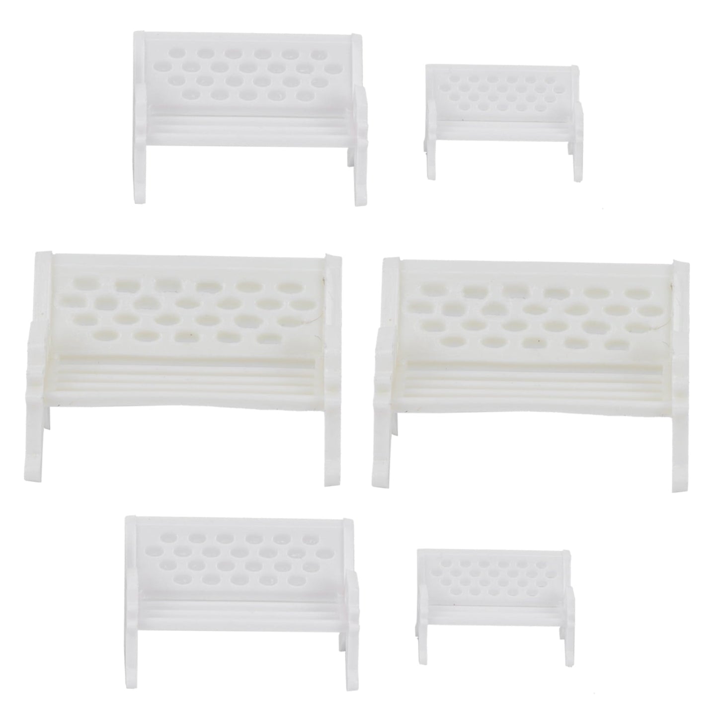 WESIEVYA 6Pcs Mini Garden Bench for Holidays and Birthdays 2.5in
