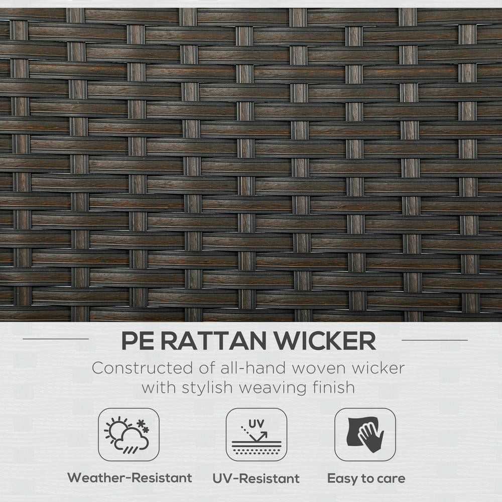 Barara King Patio Outdoor Sofa,3-Seater Outdoor Sofa w/ 4" Thick Cushions, Outdoor Couch, Beige