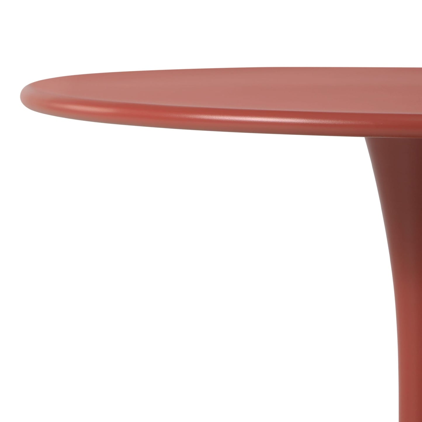 WestinTrends Playa 31.5" Round Outdoor Indoor Metal Cocktail Dining Table, Red