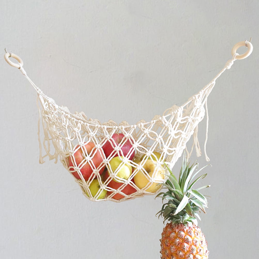 TABLZONE Fruit Net for Kitchen Cotton Rope Fresh Keeping for Living Room 1Set