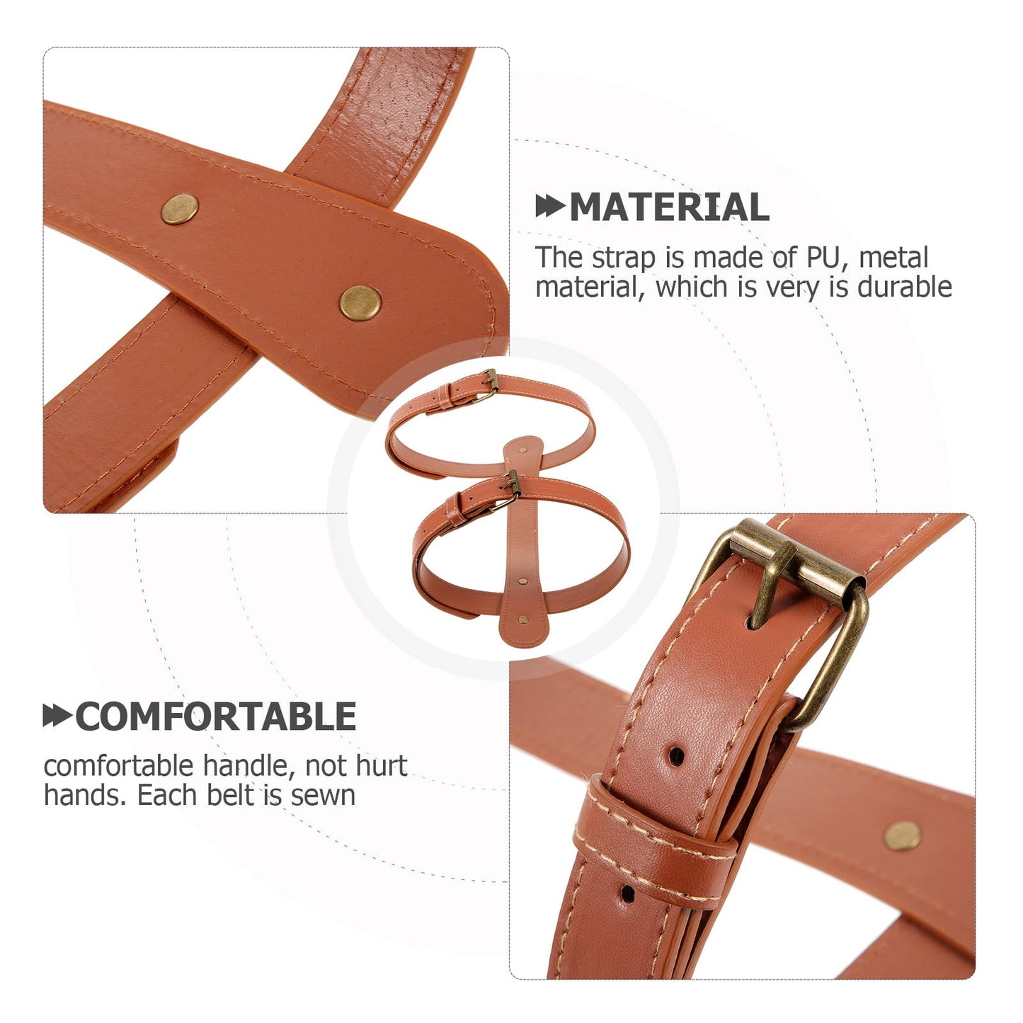 SOPOTUTU Floor Blanket Strap Durable Pu Binding Strap For Camping Picnics And Outdoor Activities Sturdy Easy To Use