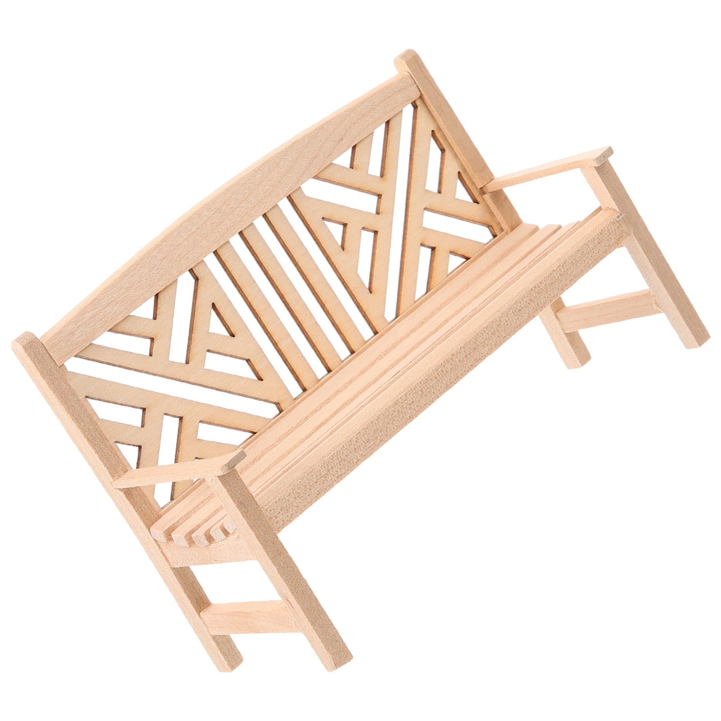 MUSEYA miniature garden accessory Miniature Garden Bench Wood for Collectors Scene Decoration 1Pack