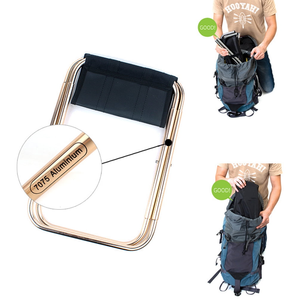 SKISUNO Lightweight Foldable Chair Aluminium Alloy Oxford Cloth Portable for Camping Picnics 1Set 9.8x8.9x10.6in