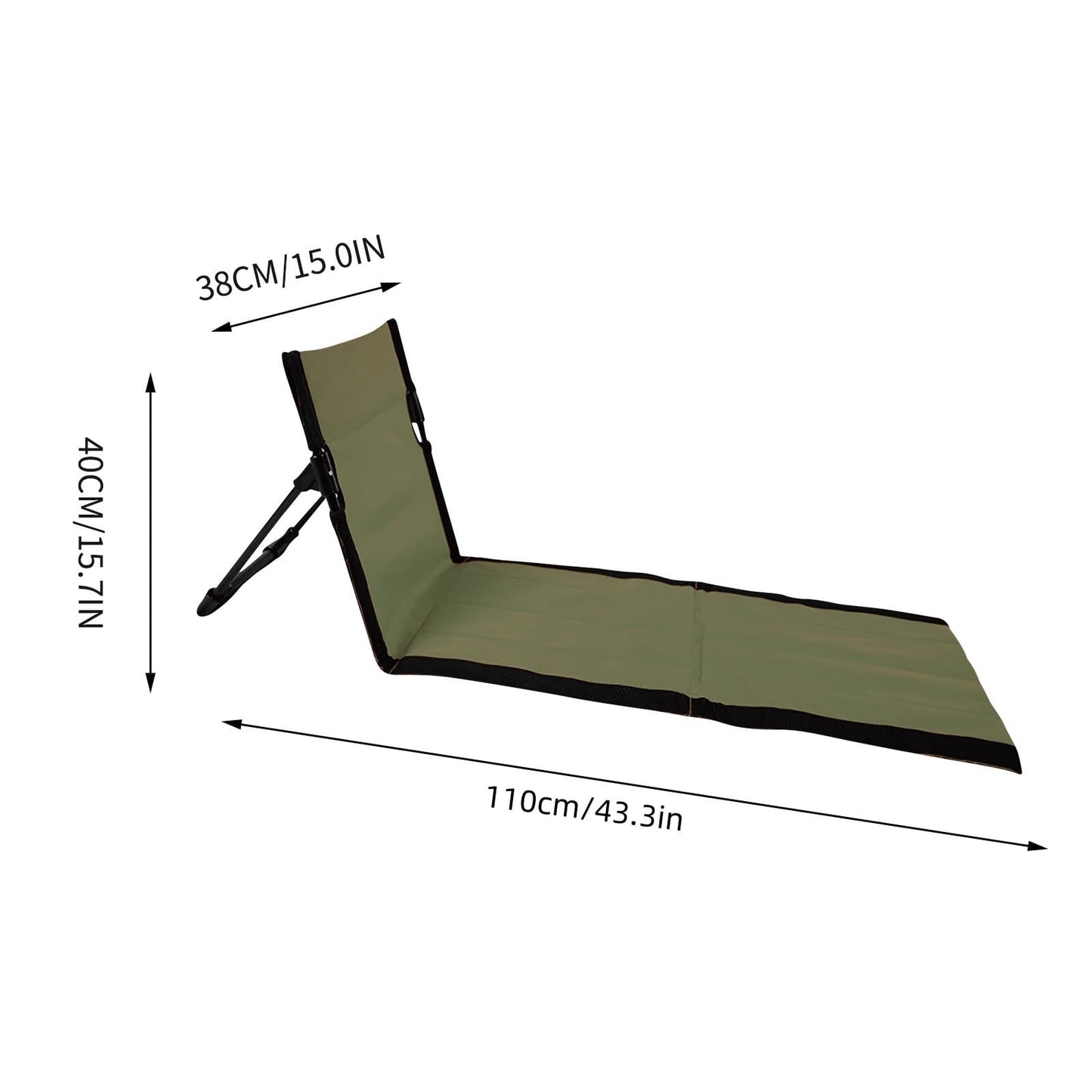 Foldable Camping Chair with Ergonomic Support, Breathable Lightweight for Beach Picnic Travel