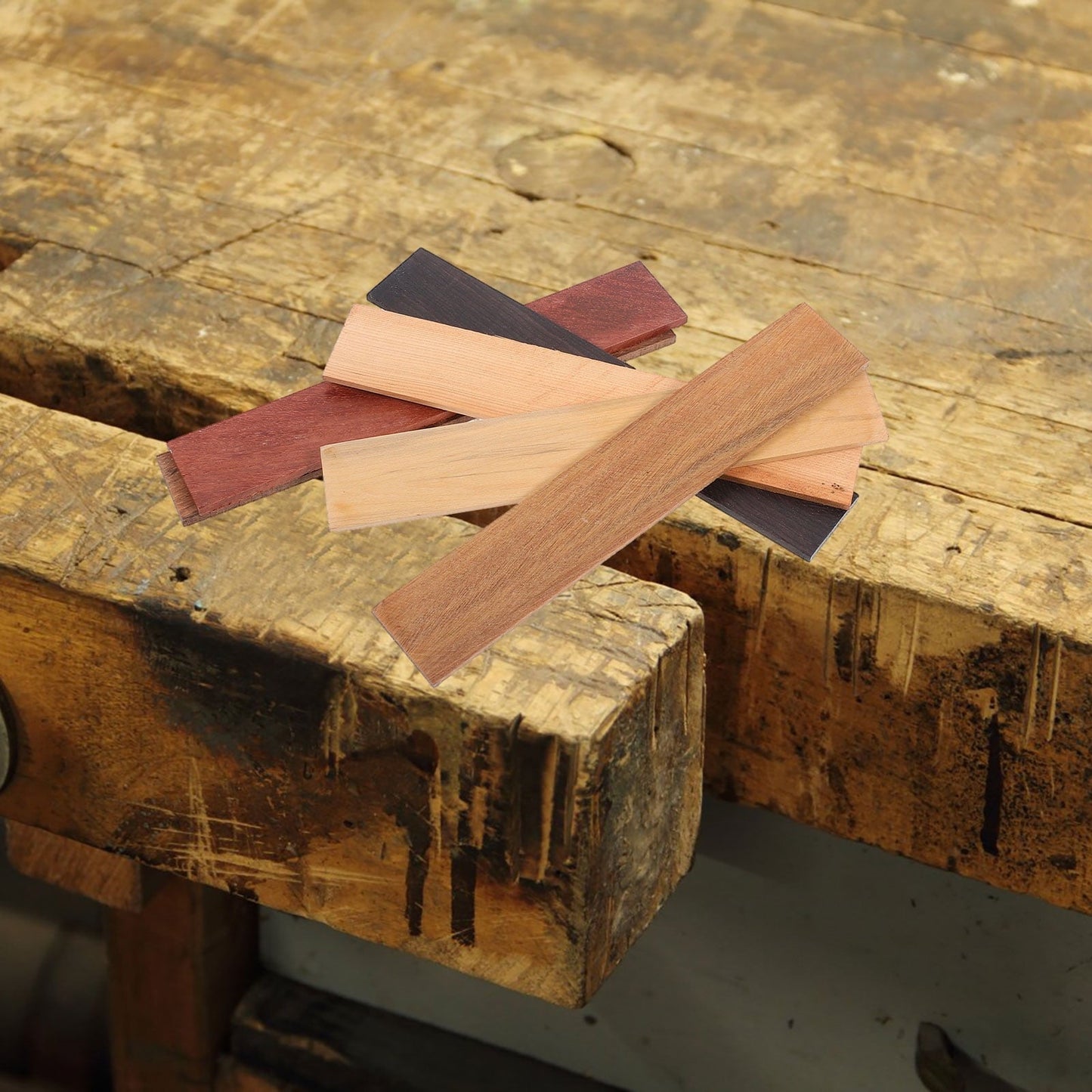 Pawsdot Garden Bench Panels 6Pcs Textured Wood Board Rectangular Planks for Outdoor Use