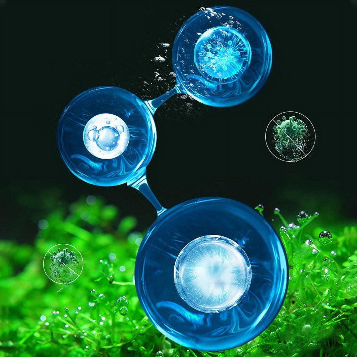 Aquarium Algae Remover | Fish Tank Algaecide & Moss Control Solution | Green Water, Brown Silk, Blue Moss Cleaner | Safe Aquarium Cleaning Agent | 300ml Bottle | Effective Water Clarifier