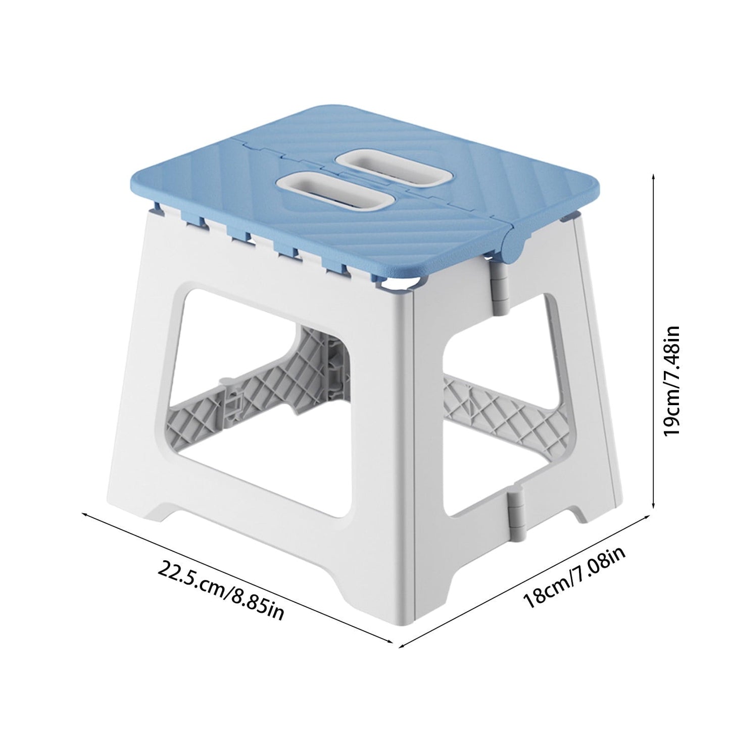 Lilixerw Portable Folding Stool,Mini Foldable Chair for Adults,Outdoor Footstool for Picnic Hiking Fishing,Blue