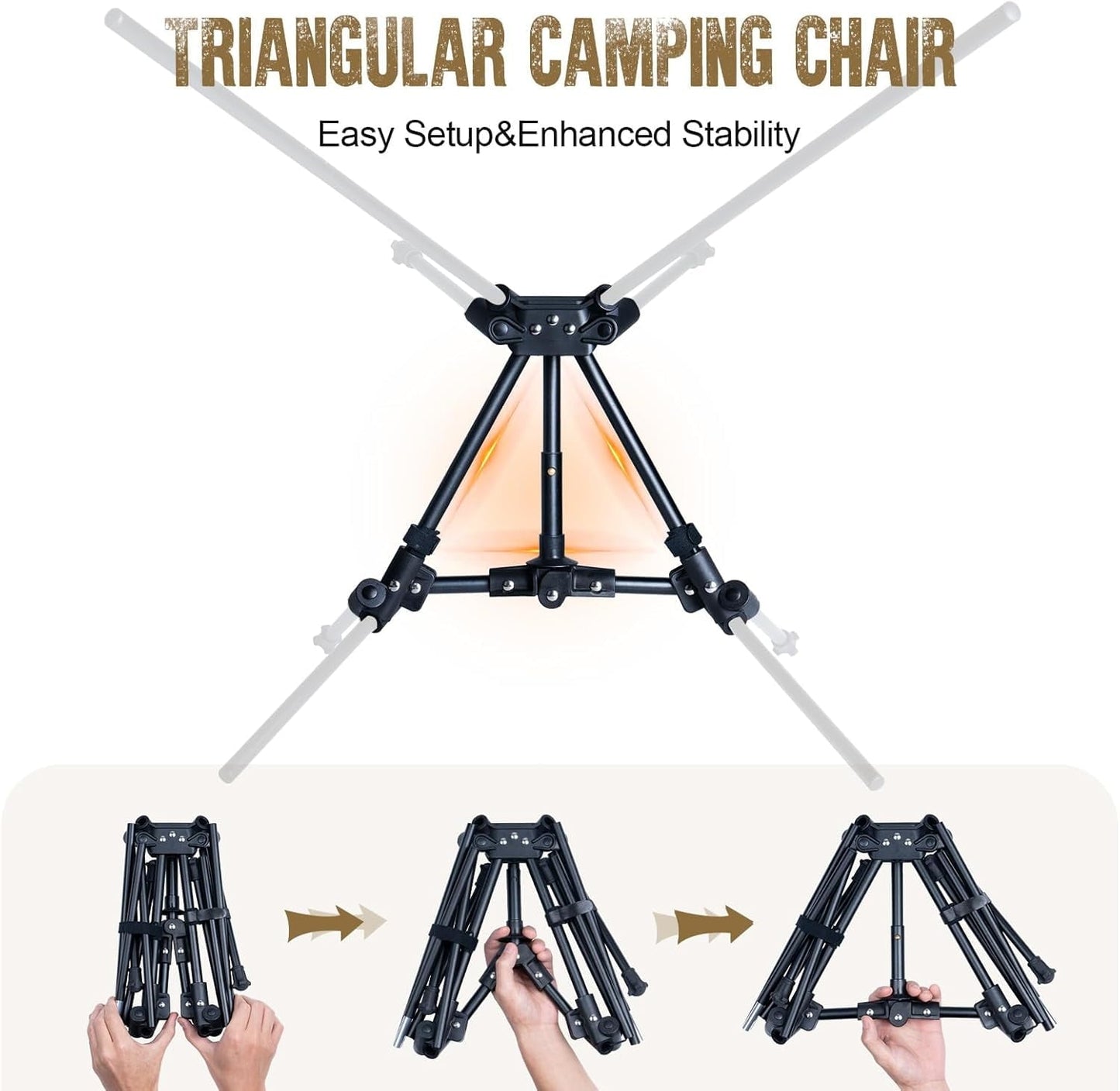 OneTigris Tigerblade Camping Chair, Lightweight Backpacking Portable Hiking Compact 330lbs Capacity