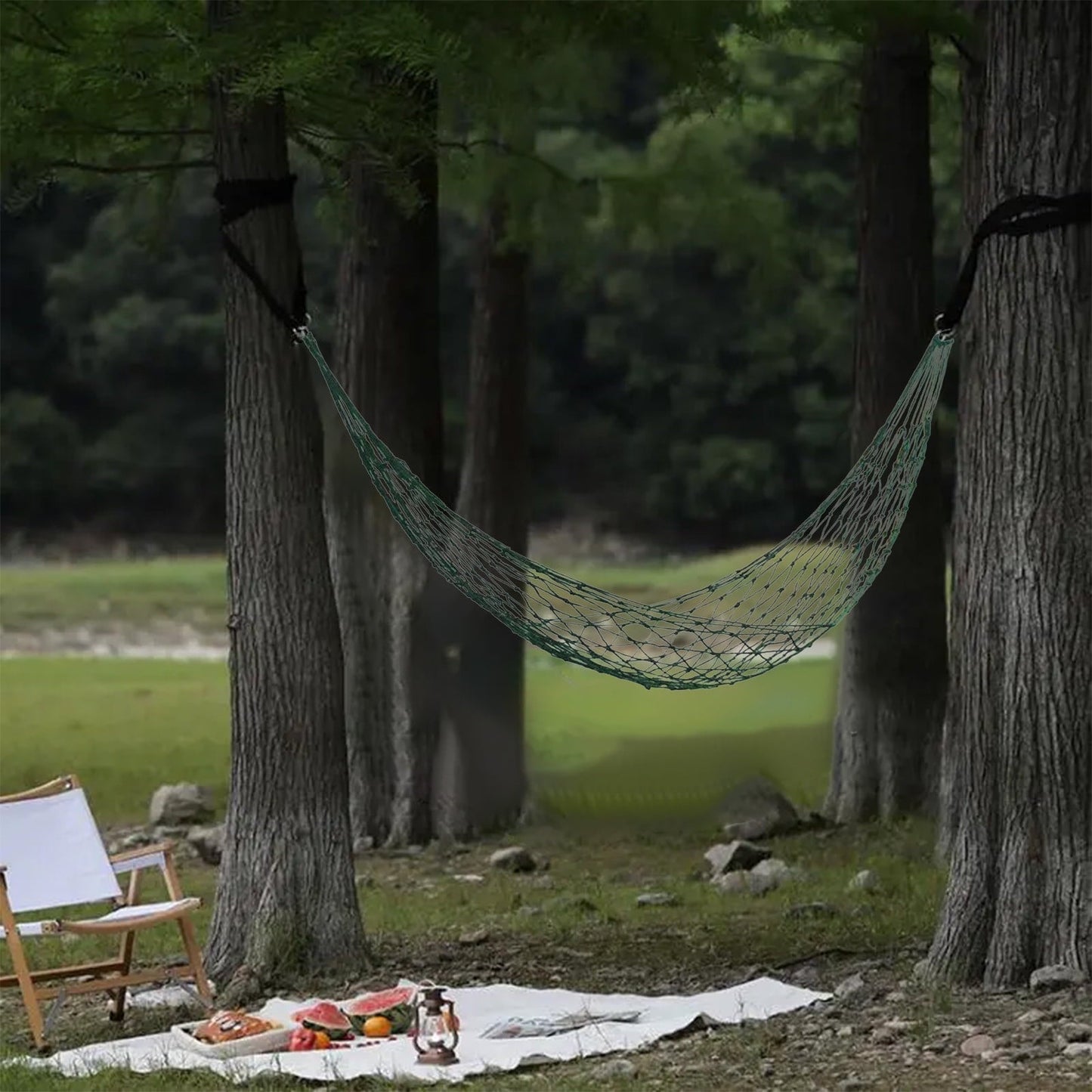 Travel Hammock, Portable Outdoor Hammock for Camping and Hiking, Durable Nylon Sleeping Bed for Garden, Beach, and Backyard Relaxation, Lightweight Easy Setup