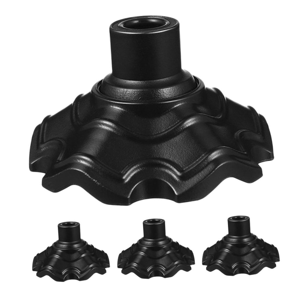 Amosfun 4pcs Chair Legs Caps Camping Chair Replacement Parts Black Plastic for Picnics