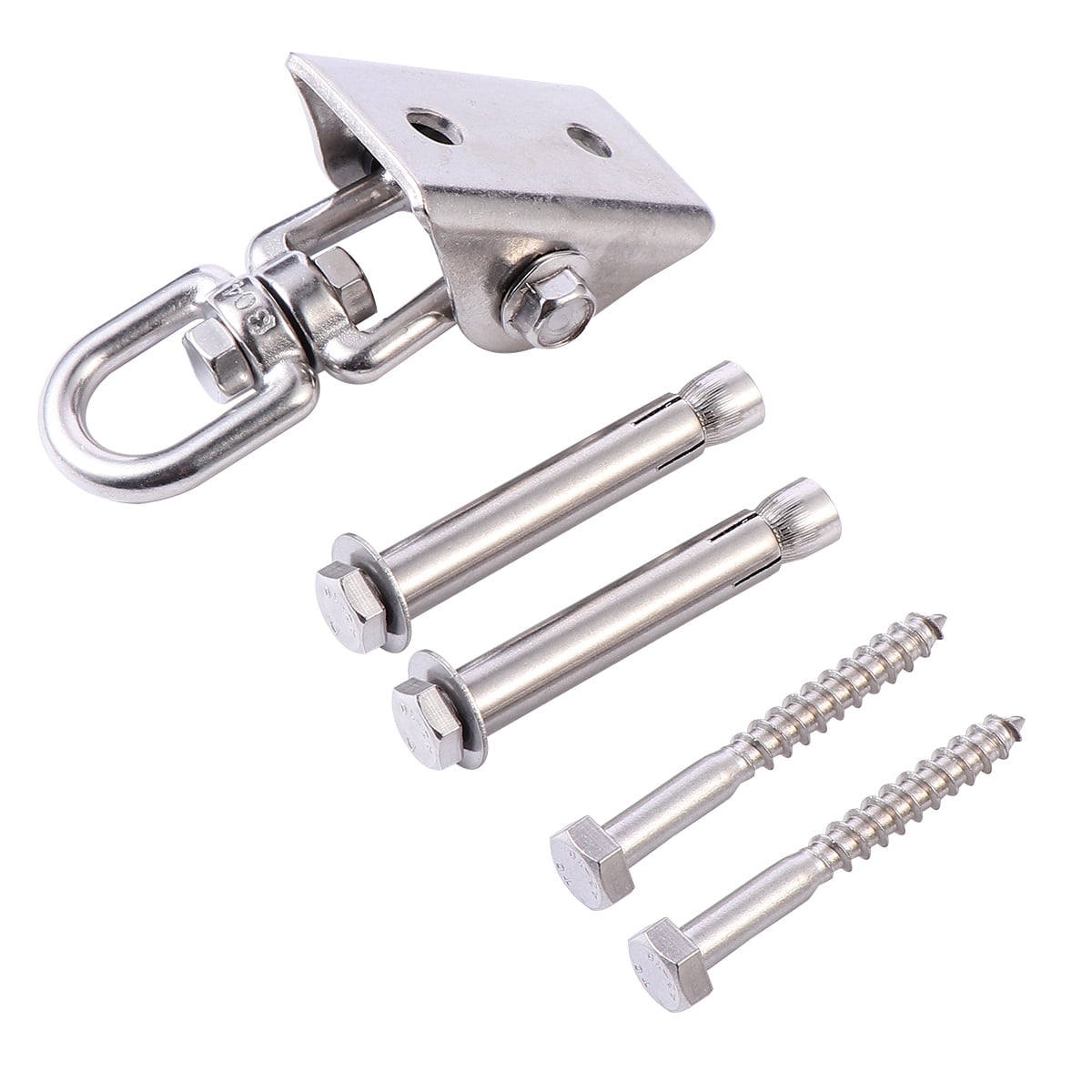 Toddmomy 360 Swivel Swing Hanger Heavy Duty Hammock Hanging Kit 1 Set Stainless Steel for General Users