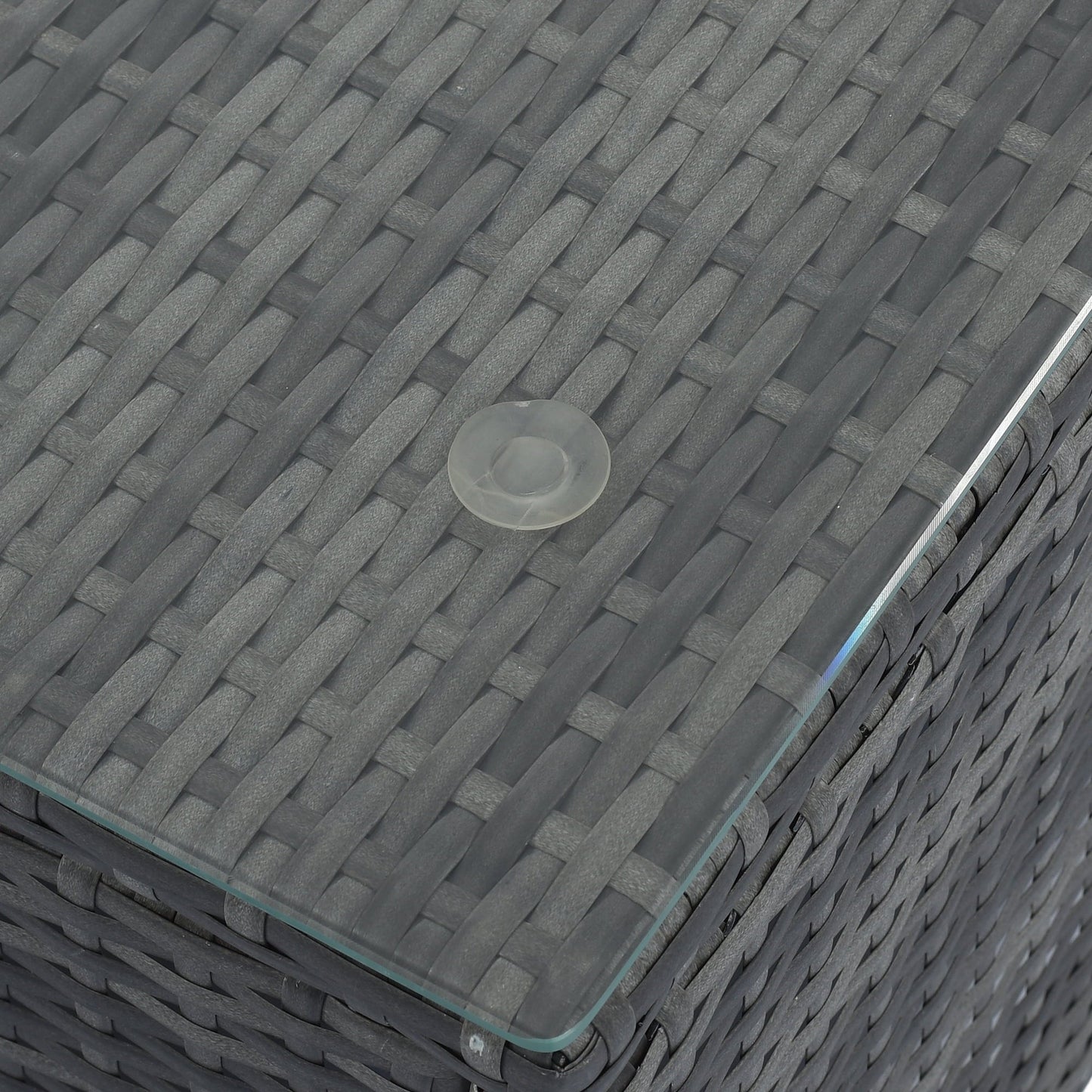 StyleSack 8-Piece Half Moon Curved Round Outdoor Sectional Sofa Patio Furniture Set with Glass Coffee Table