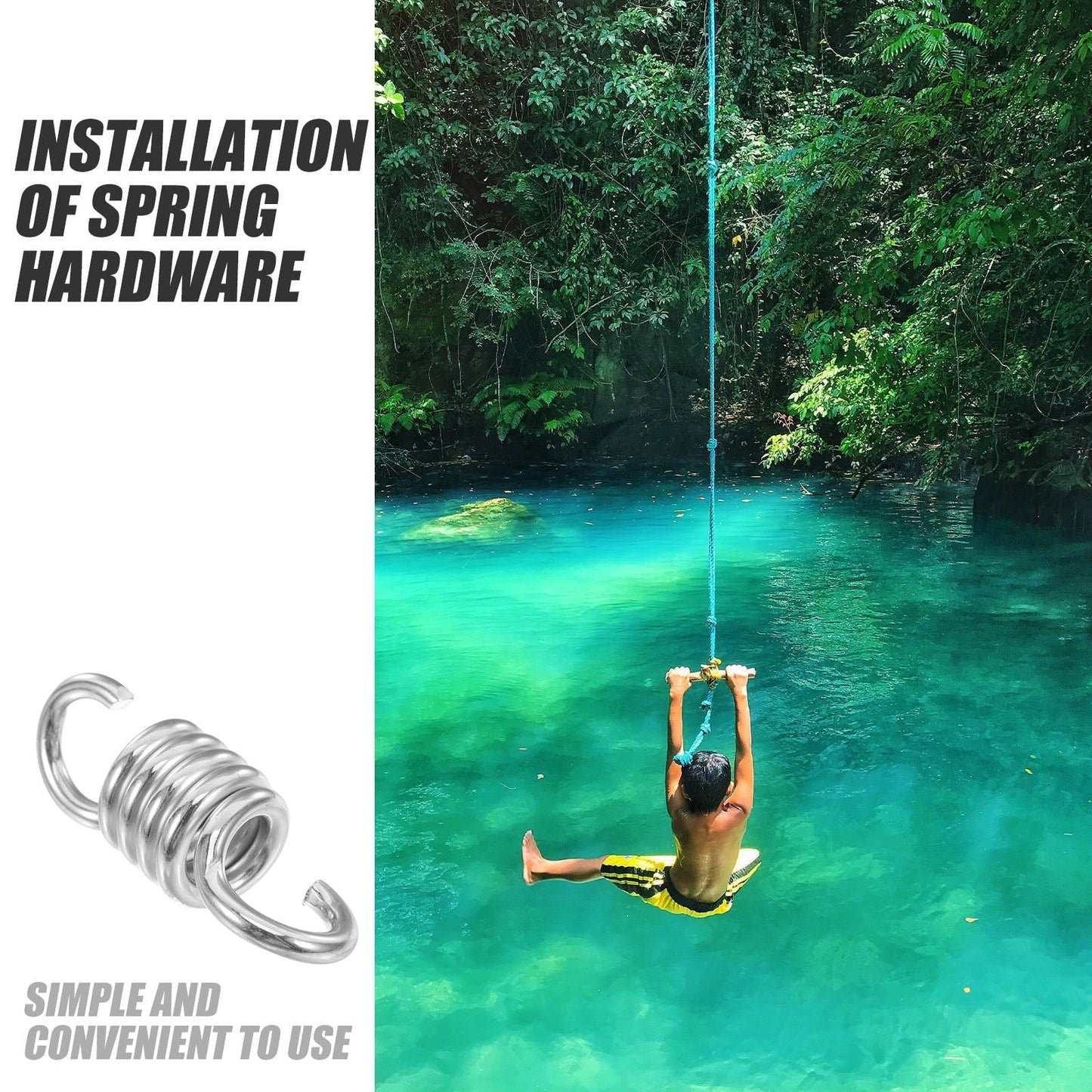 Pawsdot 2Pack Swing Hanger Spring Steel for Patio Swing Enhancing Safety