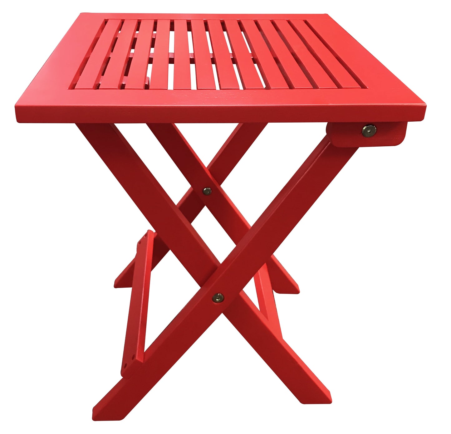 Leigh Country TX 39013 Folding Patio Side Table - Red