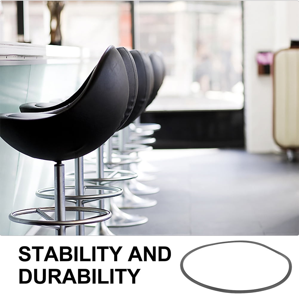 TINKSKY Stool Ring Bar Stool Base Rubber Ring for Noise Reduction Black 1Pack