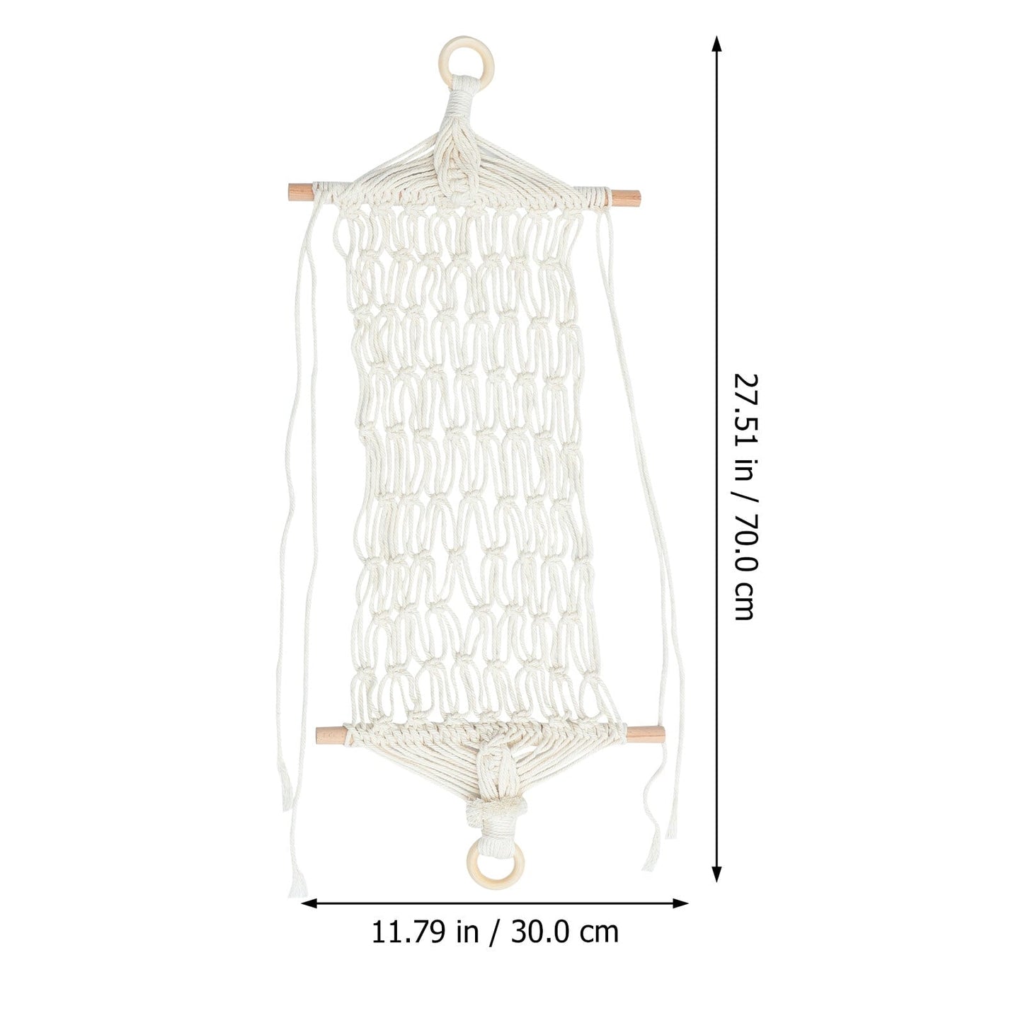 TAILTOSS 1 Set Fruit Hammock for Kitchen with White Cotton and Composite Material