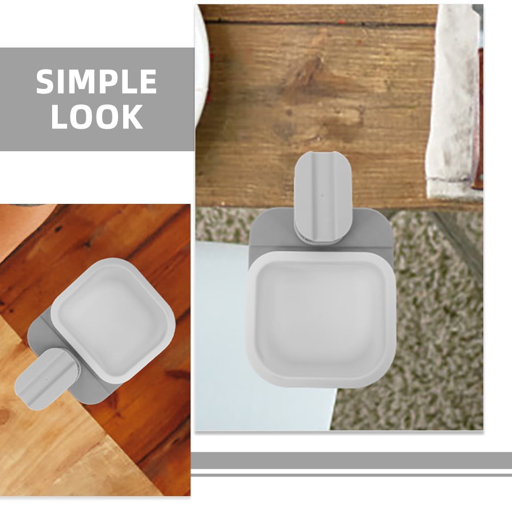 FONDOTIN 2Pack Tiny Small Trash Can Gray ABS Rotatable Simple Design For Dining Table